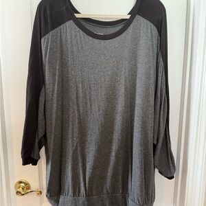 Torrid Gray and Black Slub Jersey
